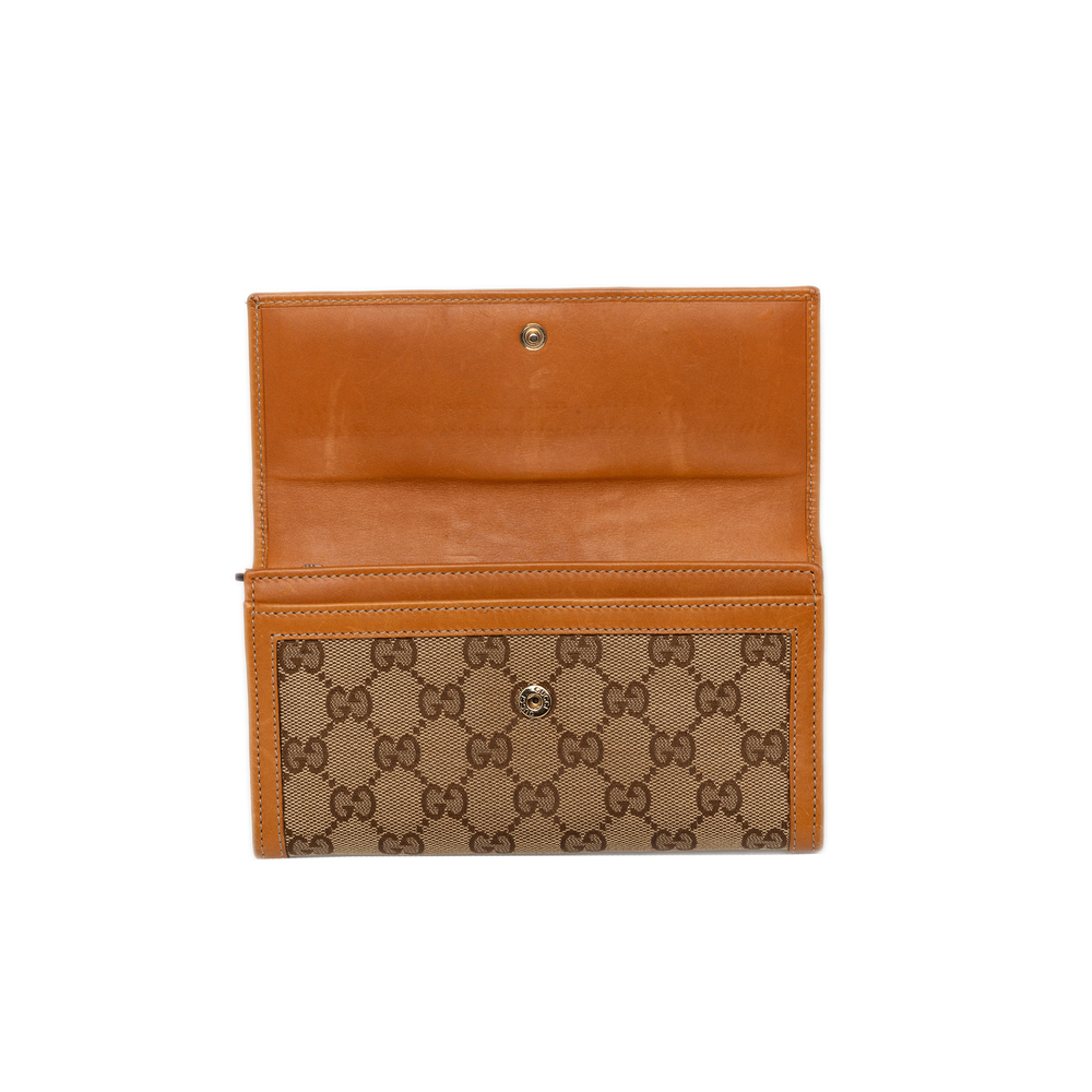 Pre-Loved Gucci GG Canvas Web Continental Wallet - Picture 4 of 8